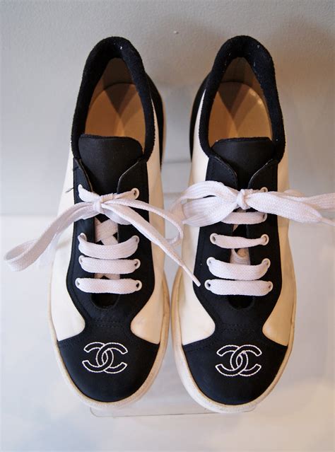 vintage chanel tennis shoes|chanel tennis shoes price.